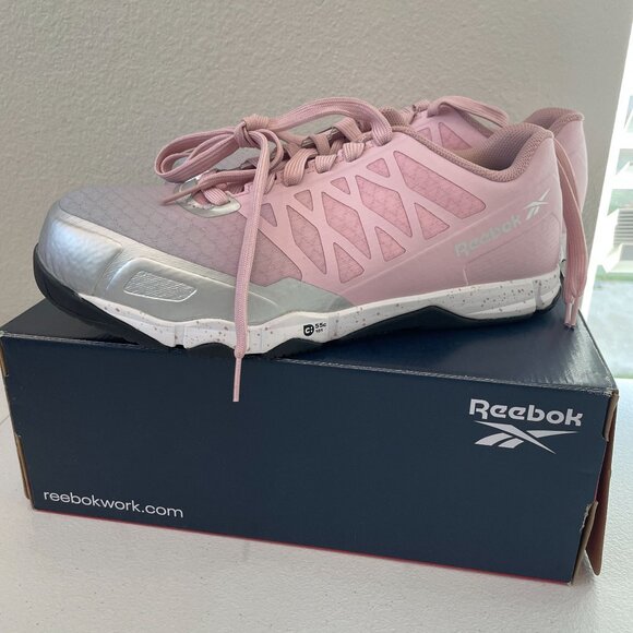 NEW Reebok Womens 11.5W Speed TR Work Athletic Shoe Composite Toe Pink - Picture 2 of 11